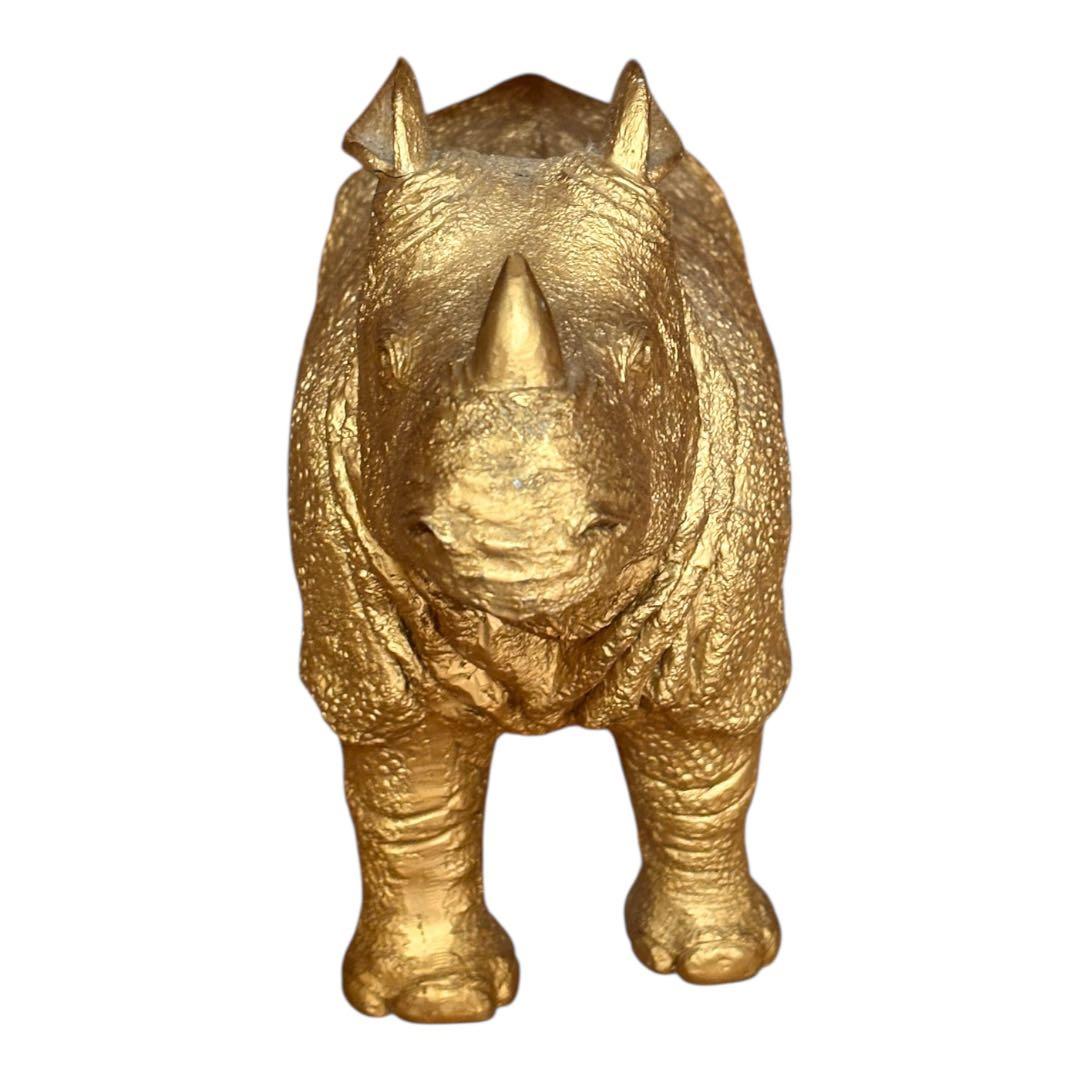 franc franc ideacoのカバとサイのゴールド置物