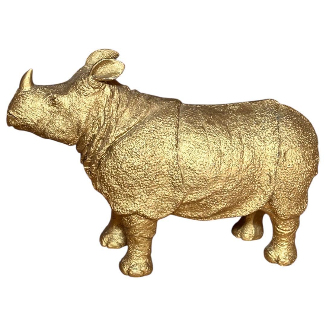 franc franc ideacoのカバとサイのゴールド置物