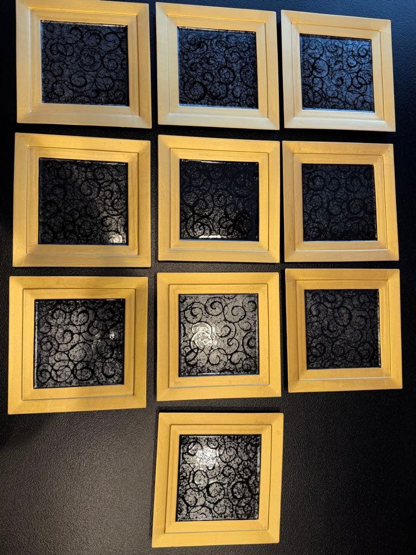 金塗り　唐草模様　焼き物皿　刺身皿　美濃焼　10枚セット