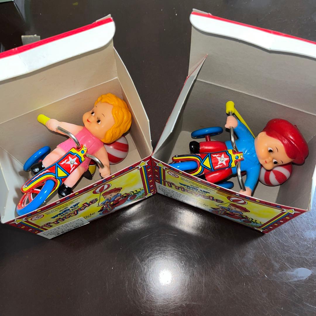 【希少】 ブリキ　三輪車　おもちゃ　昭和レトロ　アンティーク　ゼンマイ　ネジ巻き