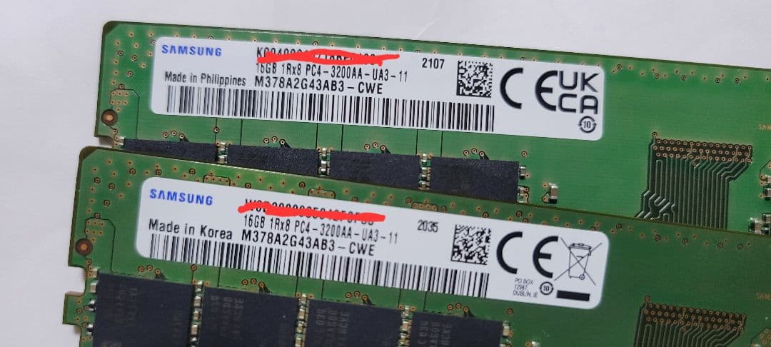 SAMSUNG DDR4 3200 メモリ 32GB