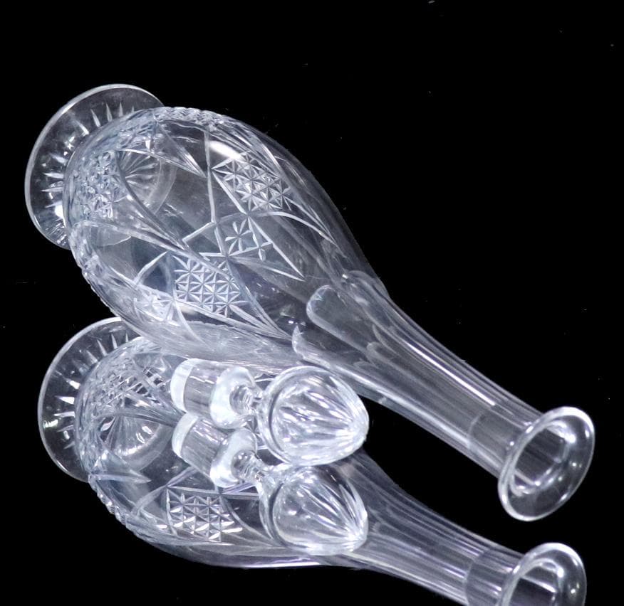 オールド・バカラ 希少廃盤 エプロン 大型デカンタ 40cm 切子 デキャンタ