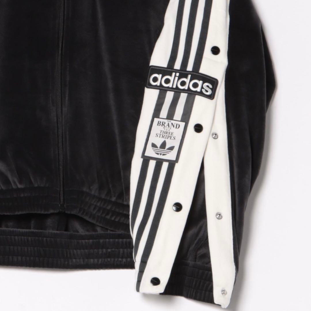 新品S⭐️adidasアディブレイク ベロア トラックトップ ブラック 重盛さと美