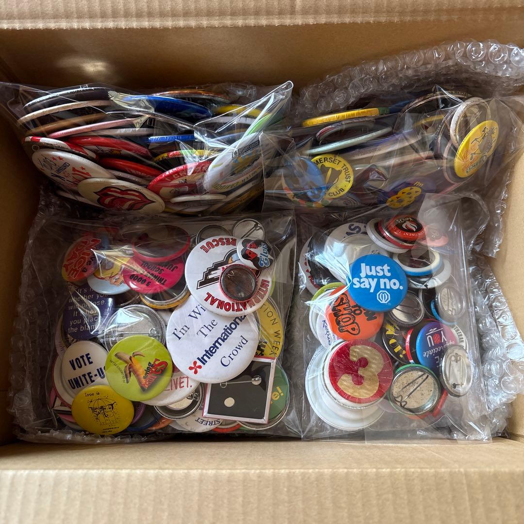 ヴィンテージ缶バッジ300個OVER ／US／UK VINTAGE