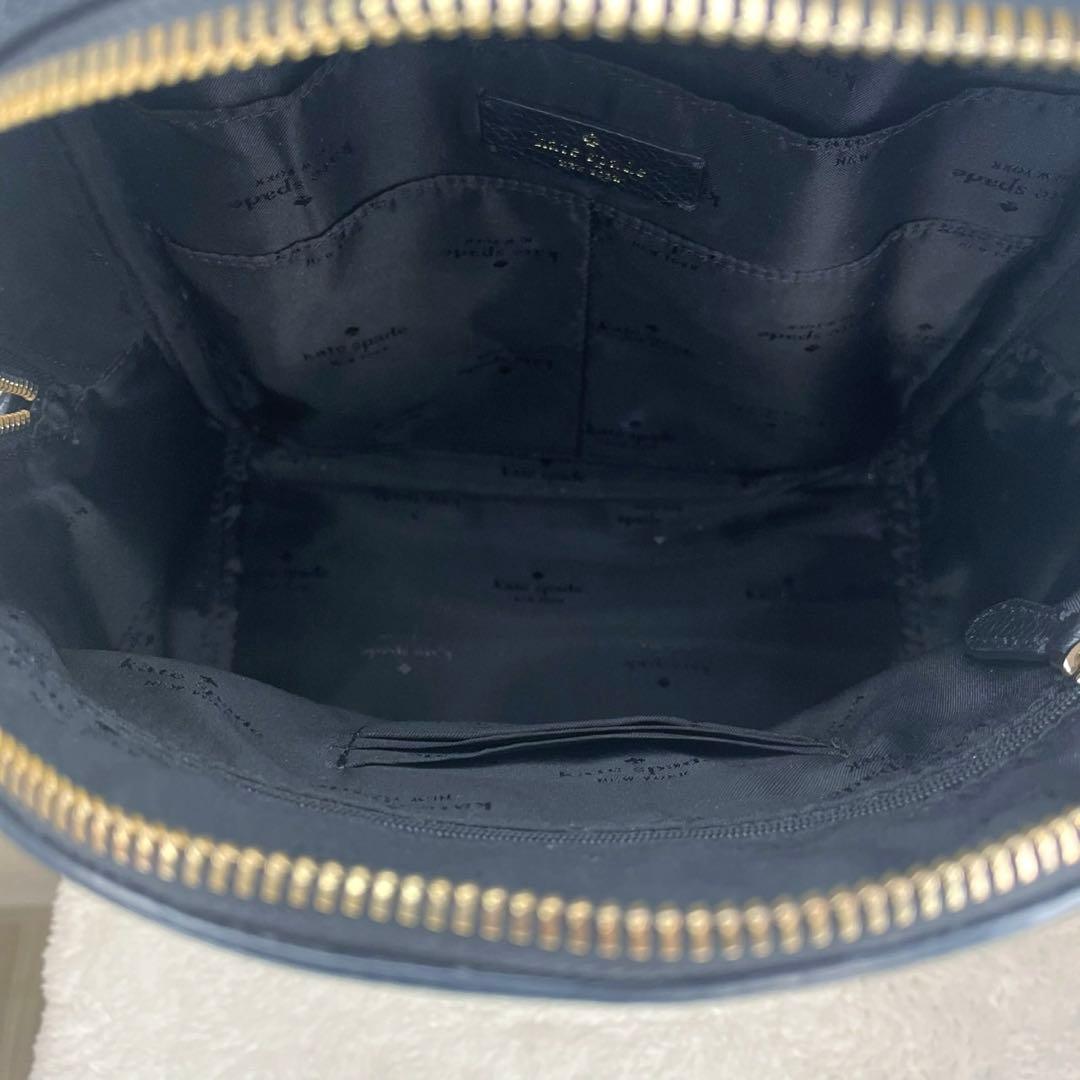 kate spade ケイトスペード レザー リュック ブラック ロゴ金具