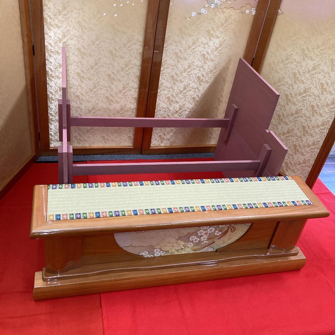 新B2 訳あり特価！豪華な三段飾り　雛人形三段台と屏風　台巾90㎝　ひな人形