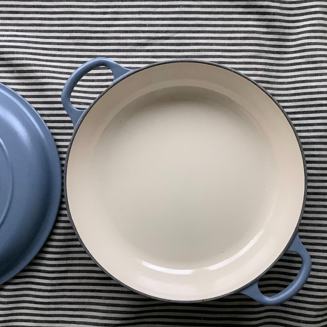 専用 ちょい傷ありルクルーゼ ビュッフェキャセロール 26 ミネラルブルー色