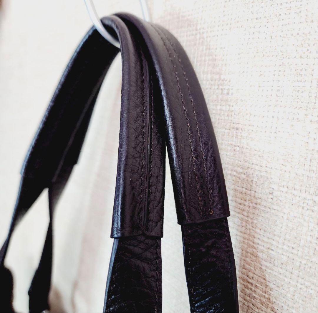 【極美品】サマンサキングズ　トート　ボストンバッグ　タッセル　オールレザー　黒