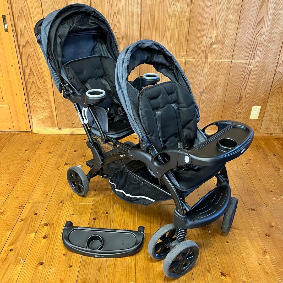 KATOJIベビーカー 二人でゴーDX（デニム）