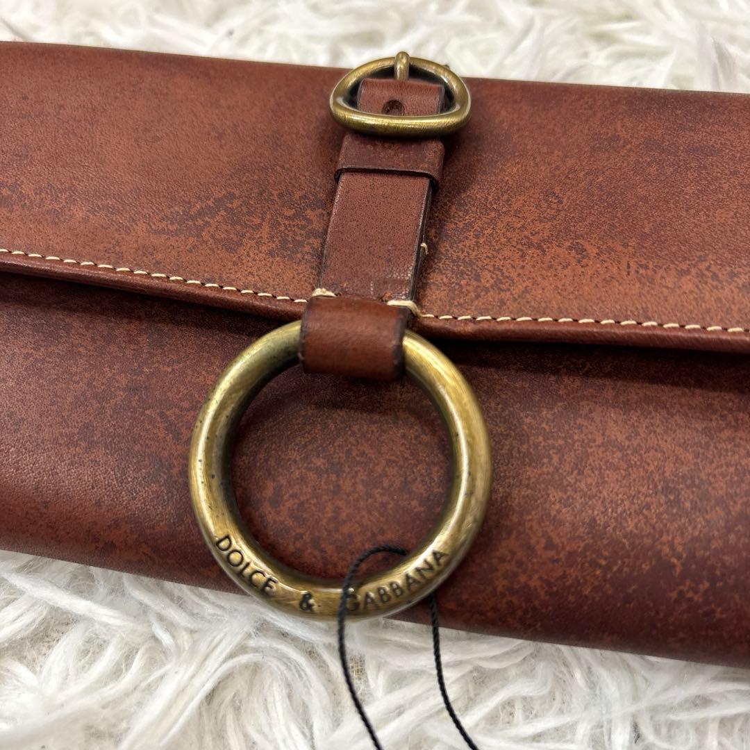 ドルチェ&ガッバーナ 長財布 豹柄 レザー ヴィンテージ加工 新品タグ付