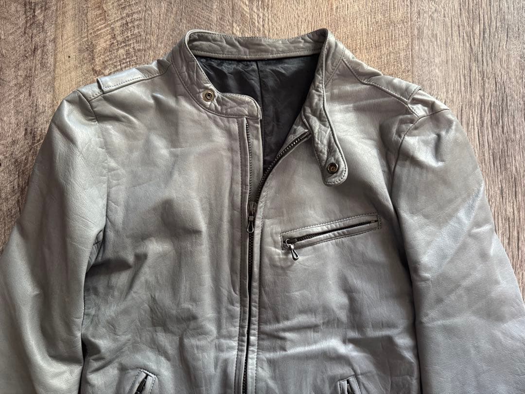 希少LITHIUM HOMME(リチウムオム)レザーライダースジャケット