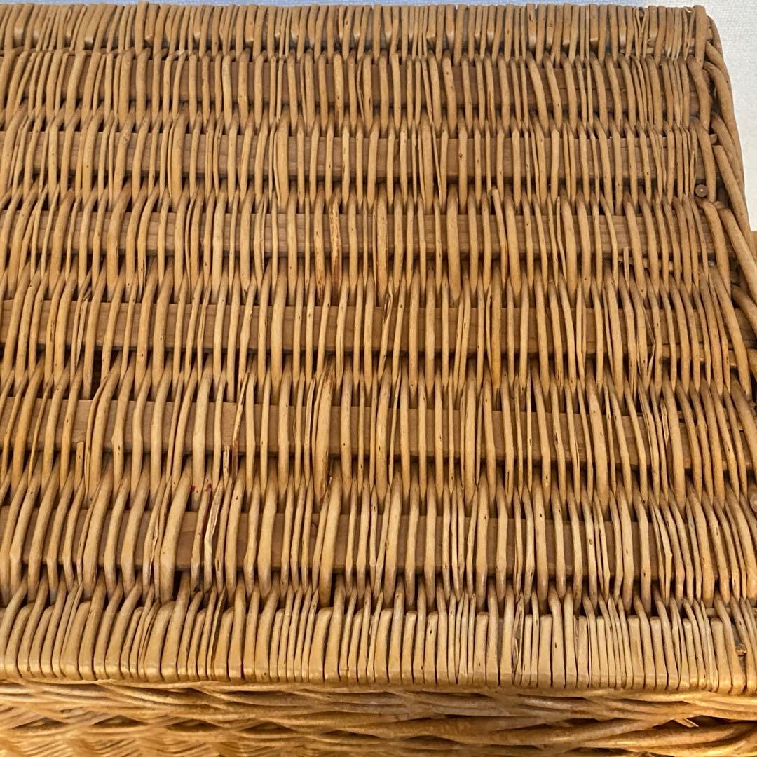 【送料込み】希少 キャトル・セゾン フランス柳 トランク バスケット