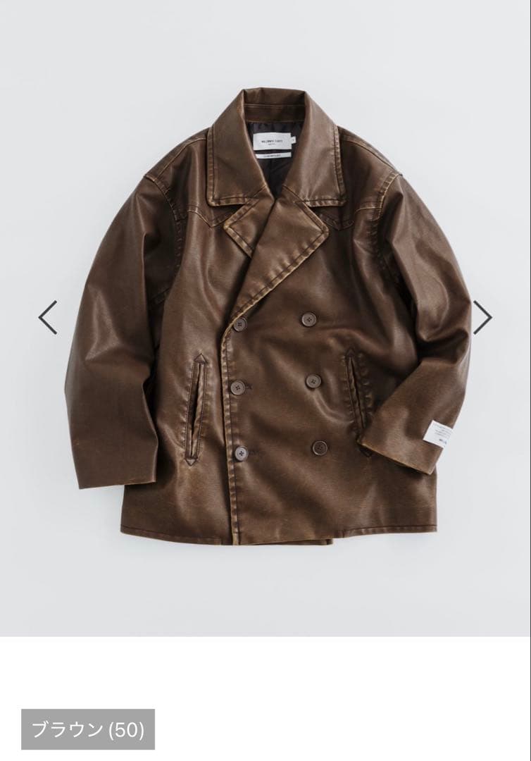 ごぶ【WILLIAM B.ELIOTT】フェイクレザーフェードジャケット
