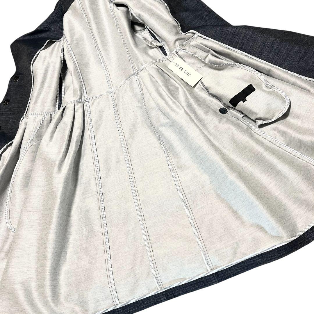 【新品】【40】TO BE CHIC デニム風 コート レディース