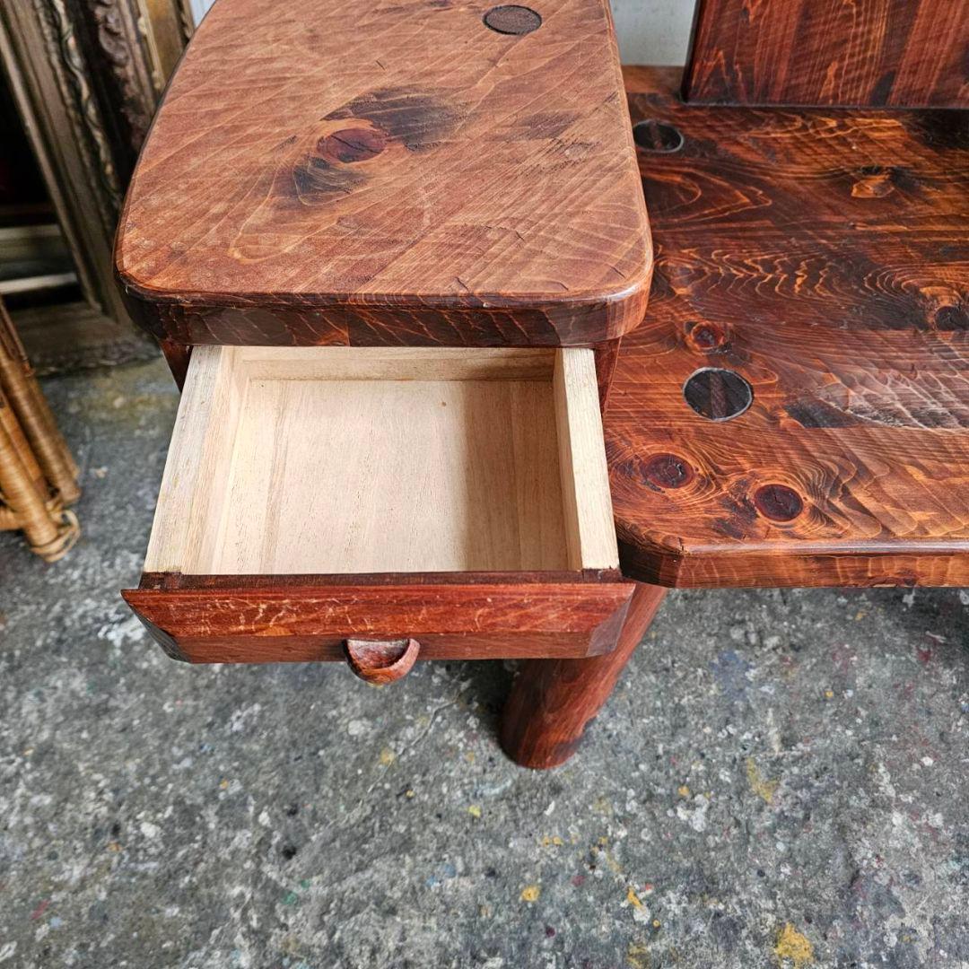 【q087/k】 おやじの椅子 木製 無垢 矢澤金太郎 椅子