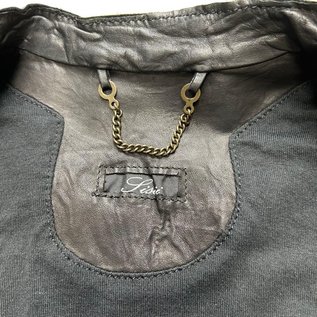 未使用品✨sisii ウォッシャブル レザー　ライダース ジャケット　黒