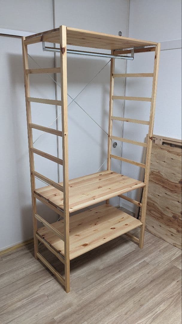 【関西・お渡し限定】無印良品 パイン材ユニットシェルフ ワードローブ