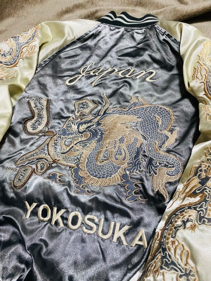 90s 龍 JUNGLE STORM 日本限定 スカジャン unisex サテン