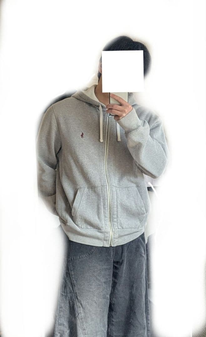 90s Ralph Lauren zip Foodie グレー フード裏サーマル