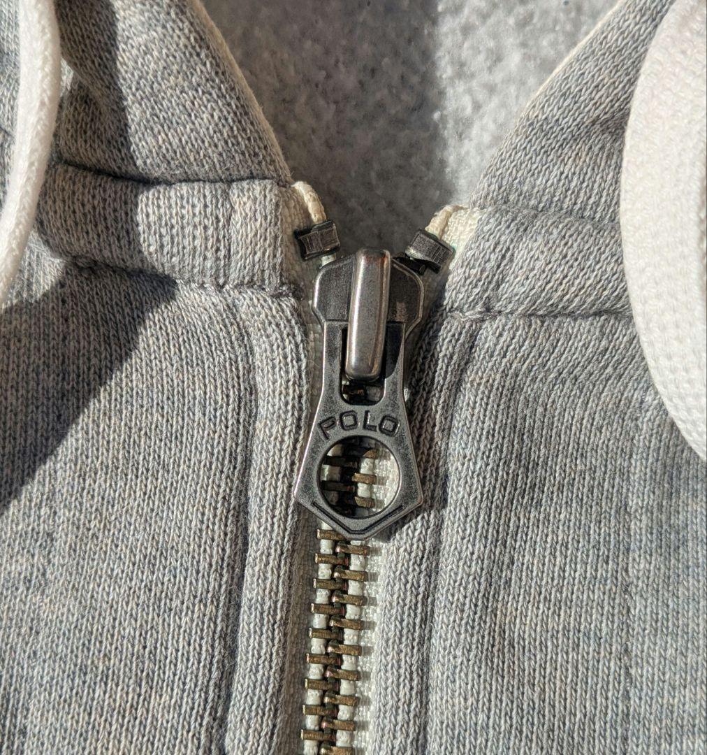90s Ralph Lauren zip Foodie グレー フード裏サーマル