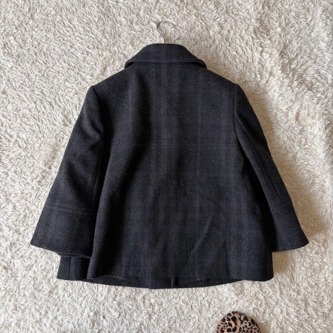 美品✨バーバリーロンドン　ポンチョ風ショートコート　ノバチェック ダークグレー