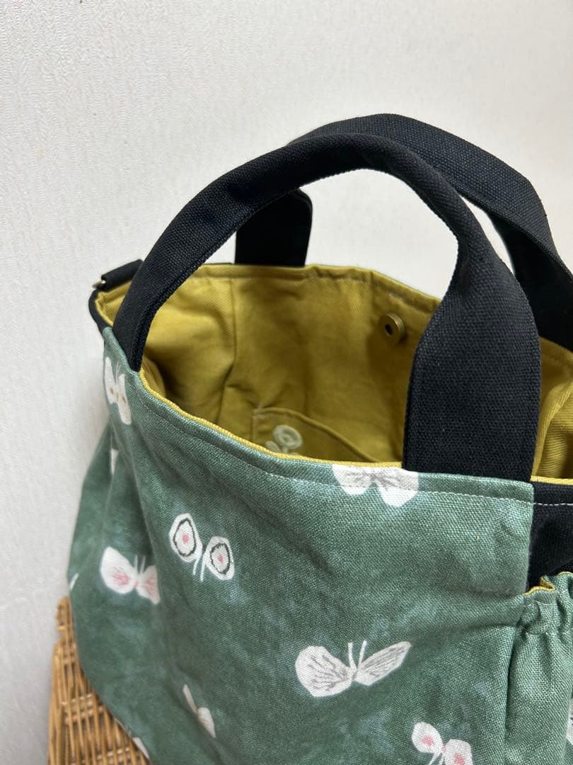 ミナペルホネン＊hanahaneギャザポケバッグ✂️ハンドメイド