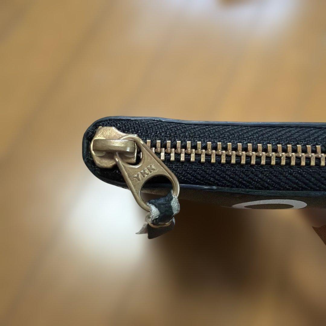 COMME des GARÇONS ロゴ長財布　スペイン製レザー　ブラック