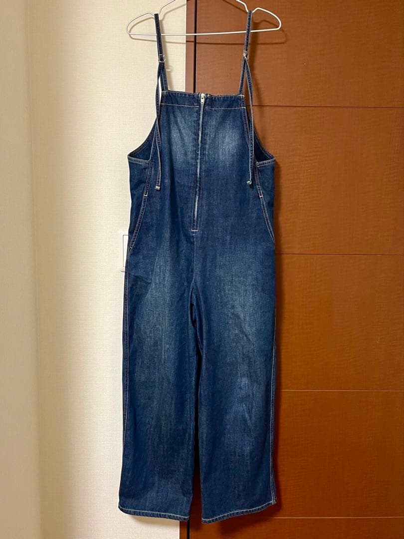 リヴドロワ　デニムサロペット ウエストベルト付き　36サイズ