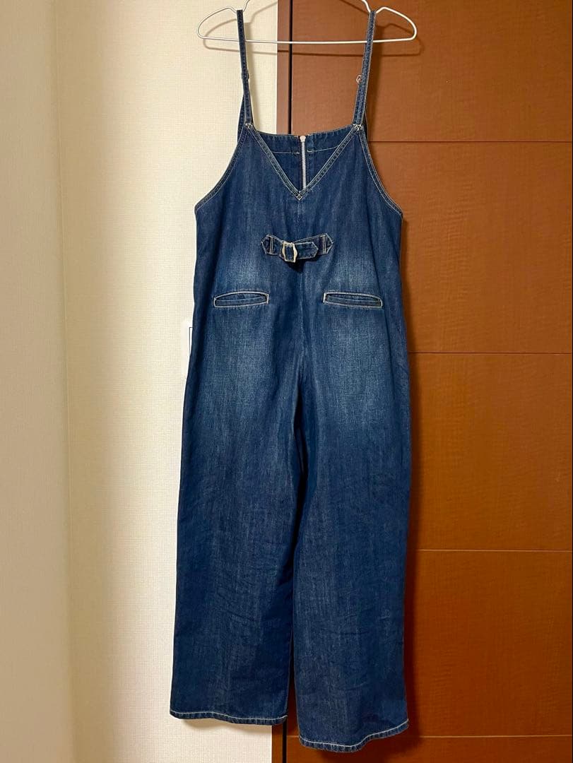リヴドロワ　デニムサロペット ウエストベルト付き　36サイズ