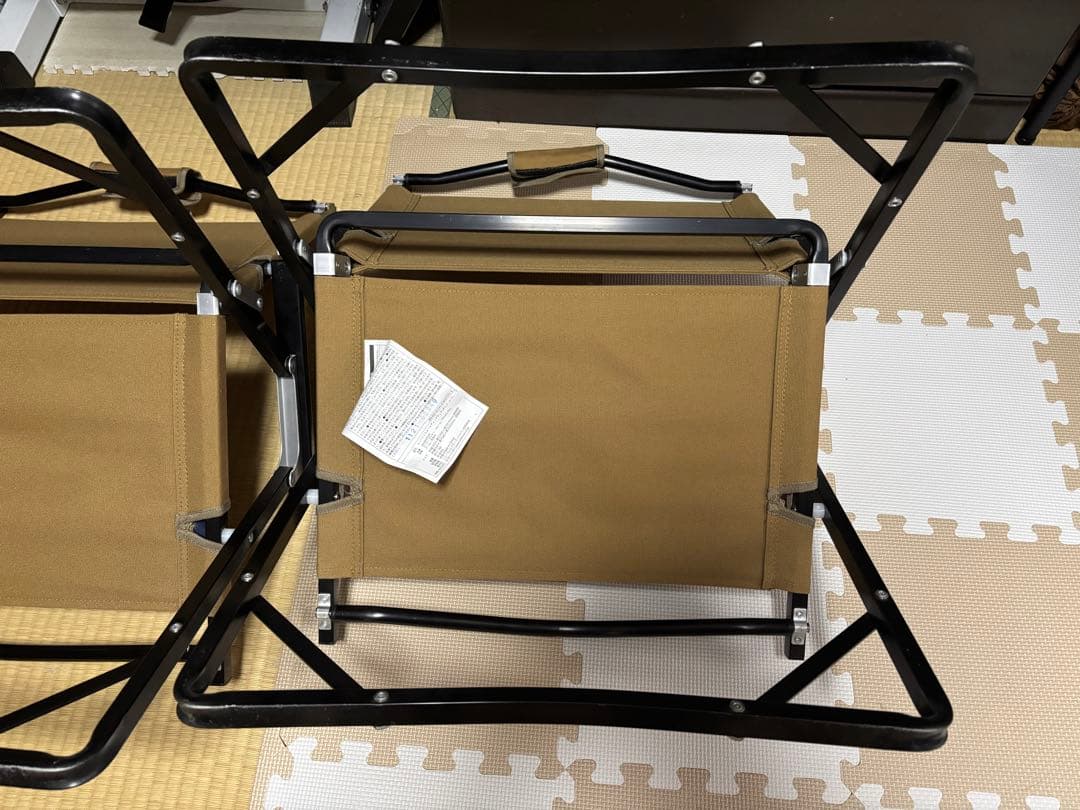 コンパクトフォールディングチェア (コットンキャンバス)2脚セット