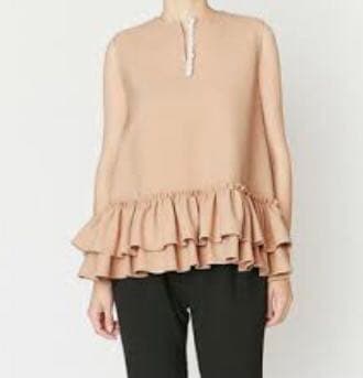 ヨーコチャン　ダブルギヮザード　パール　ブラウス