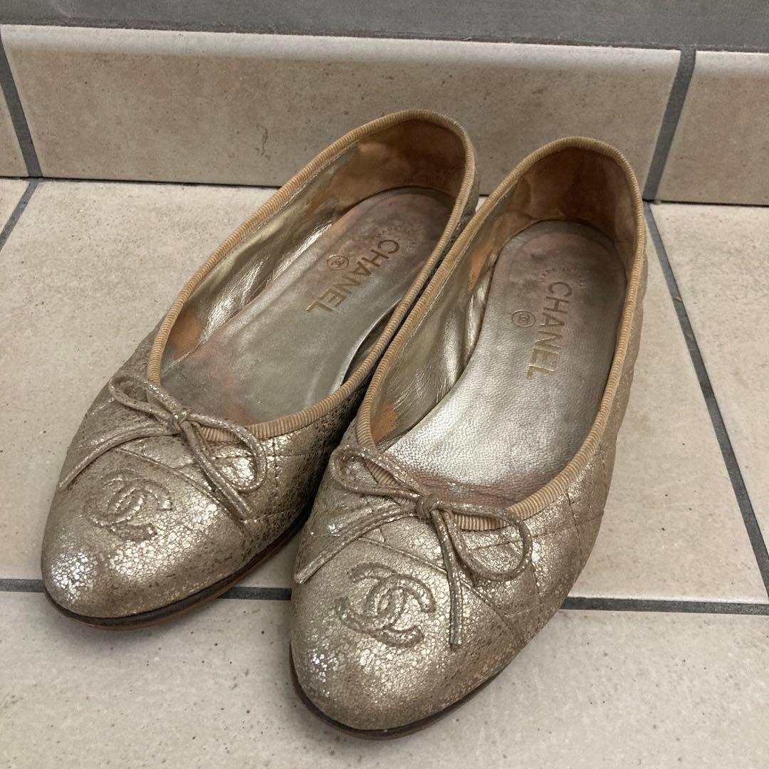 k*e様 シャネル　バレリーナ　37 24cm ラムスキン