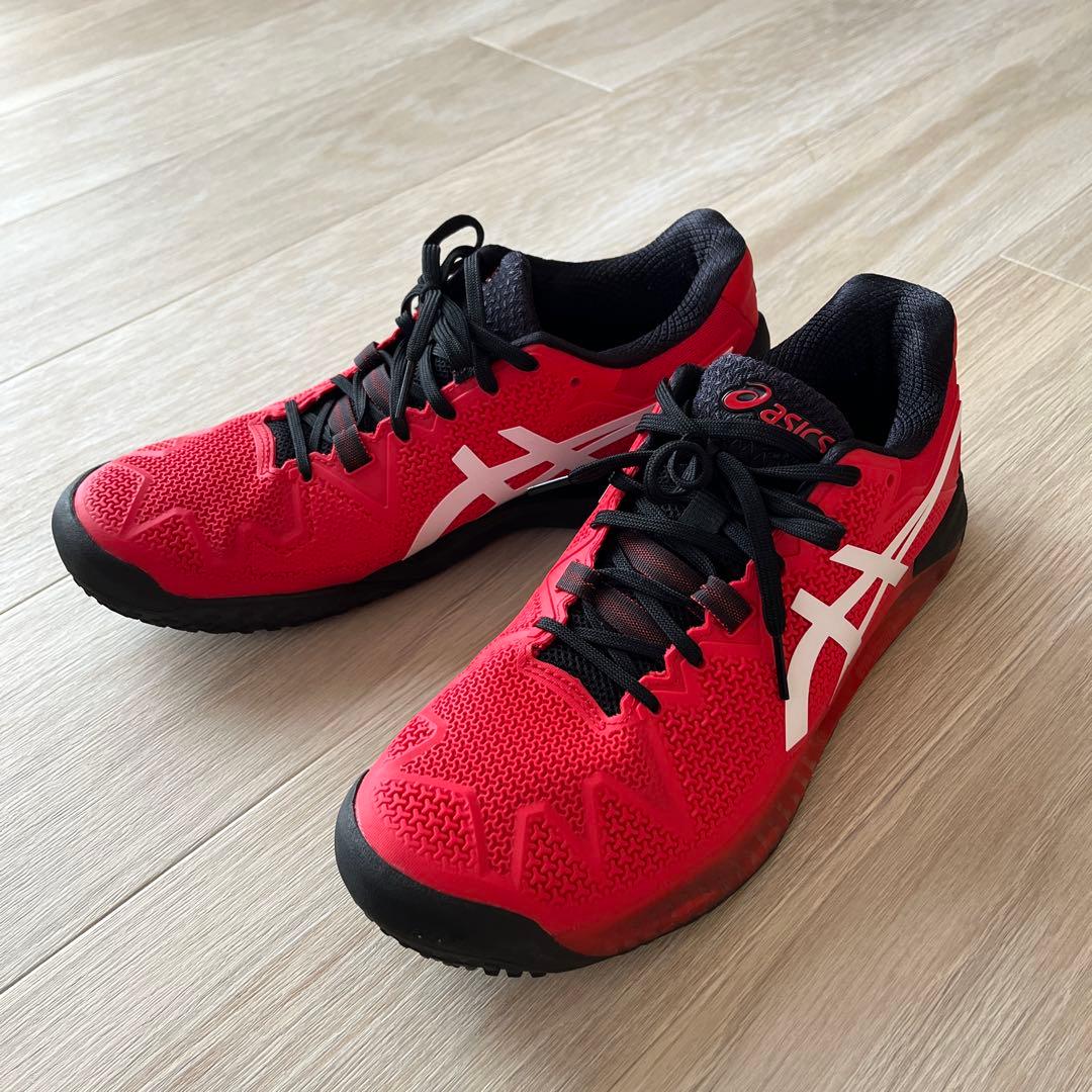★asics GEL-RESOLUTION 8 レッド／ブラック