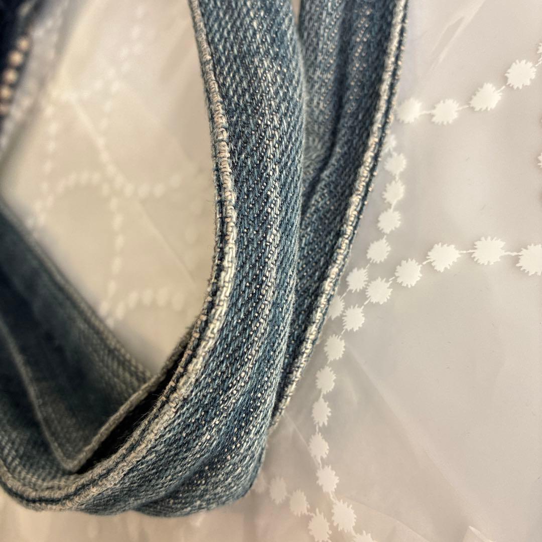 ミナペルホネン デニムタンバリン　縦長トート　beams別注　難あり