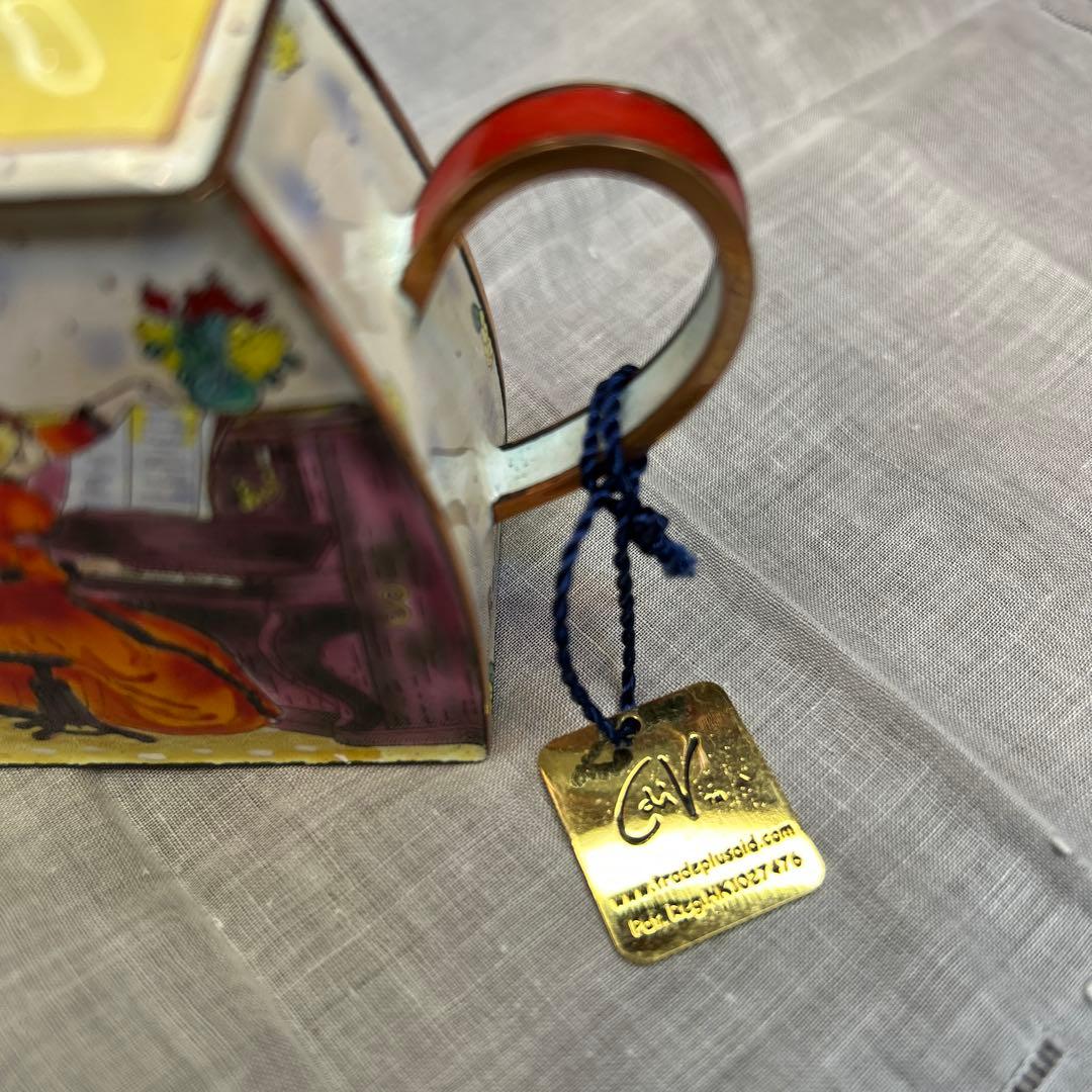 未使用シャルロットディヴィータミニチュアティーポットルノアールピアノを弾く少女達