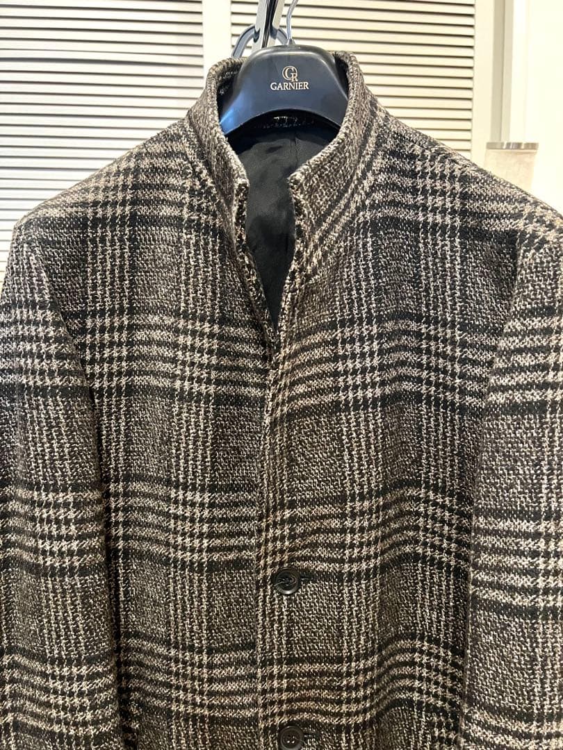 チェックツイードコート M クリーニング済み