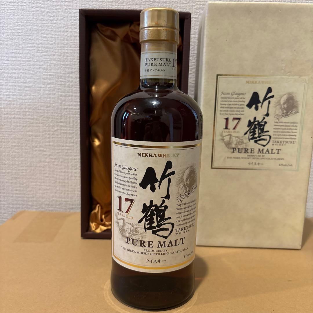 ニッカウイスキー　竹鶴17年　ピュアモルト　箱付き　未開封　古酒（1）