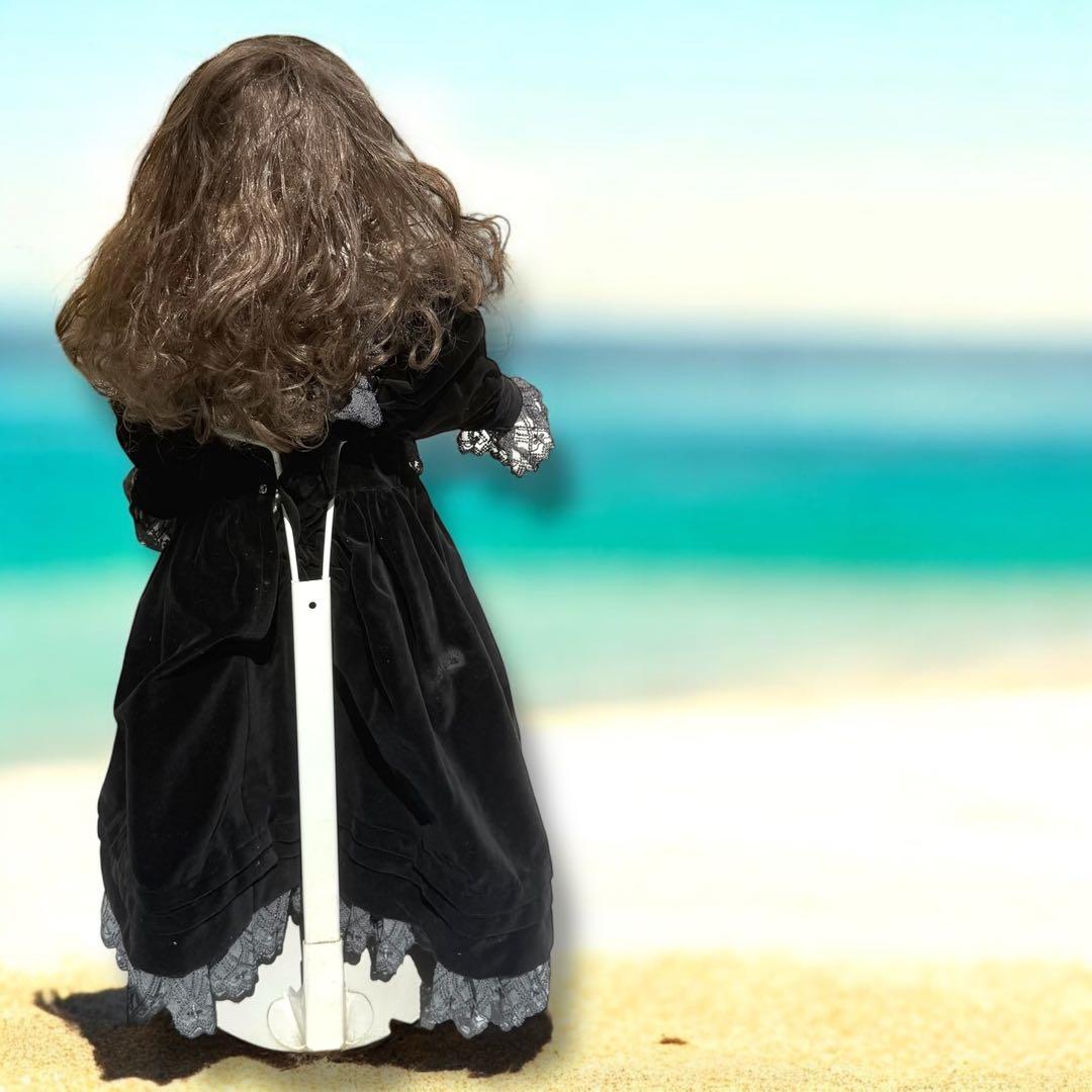 ビスクドール アーテー リプロ AT ブラックドレス 黒 シェルカメオ アクセ