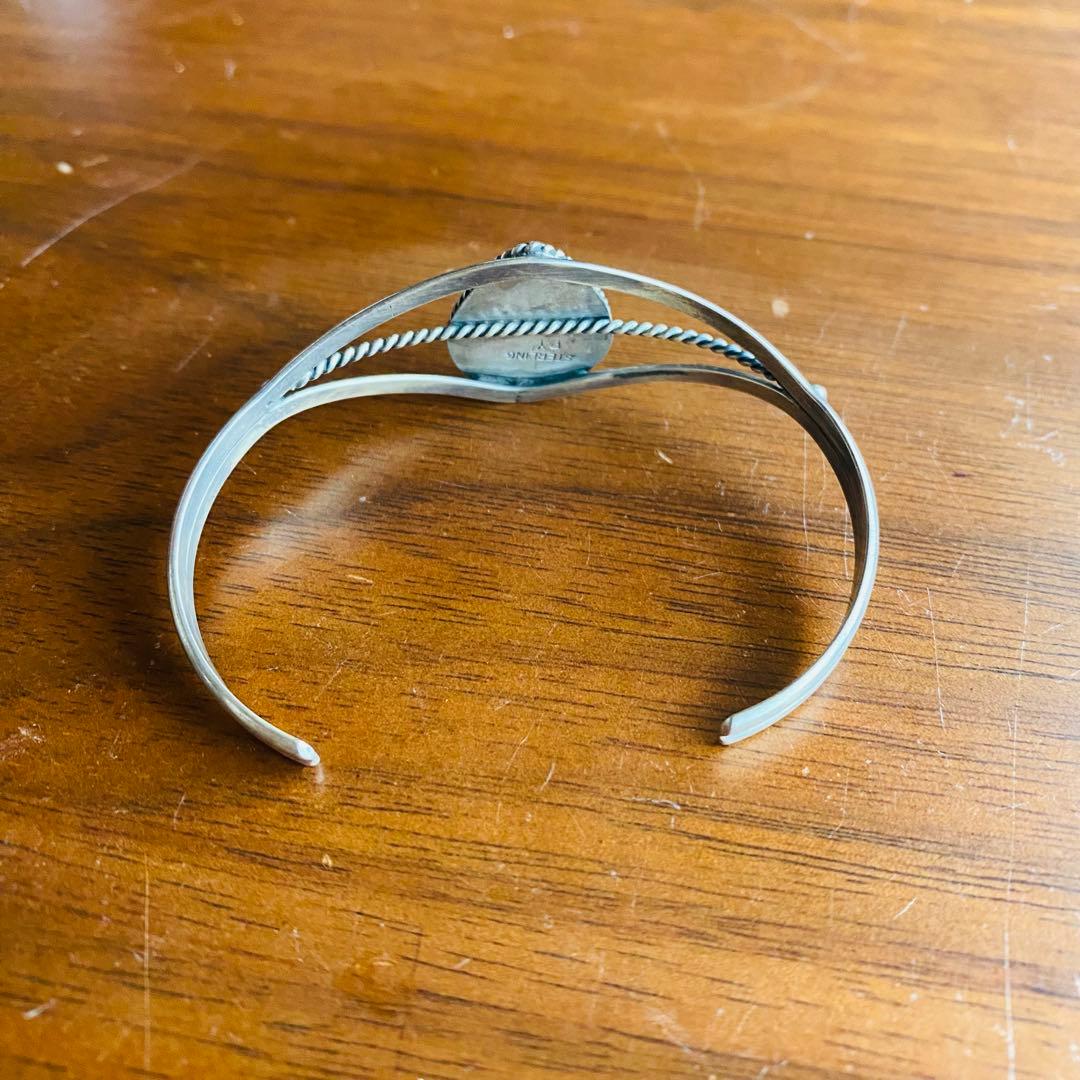 インディアン ジュエリー オニキス シルバー バングル