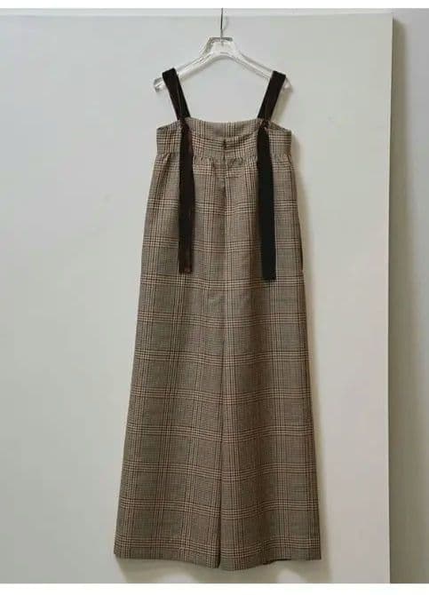 新品タグ付きTODAYFUL Check Wide Combinaison　36