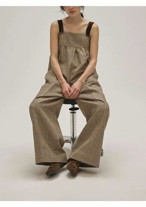 新品タグ付きTODAYFUL Check Wide Combinaison　36