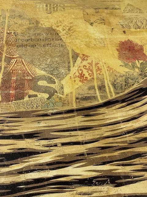 【額装済・直筆サイン】OBEY「Dark Wave」アートポスター