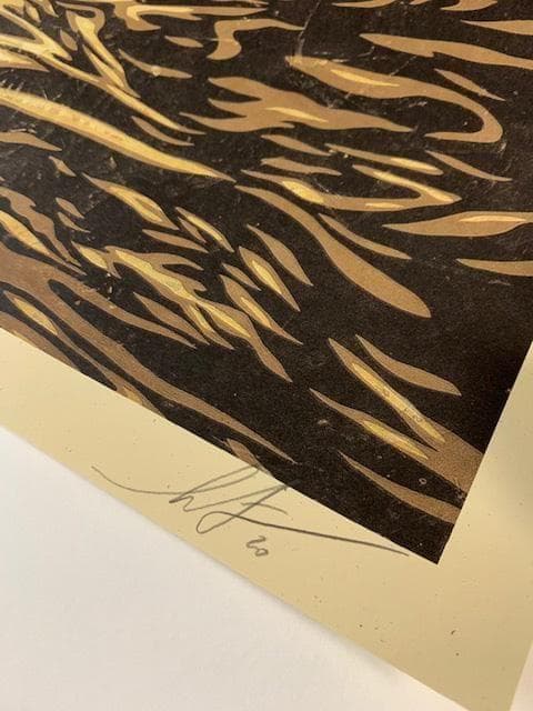 【額装済・直筆サイン】OBEY「Dark Wave」アートポスター