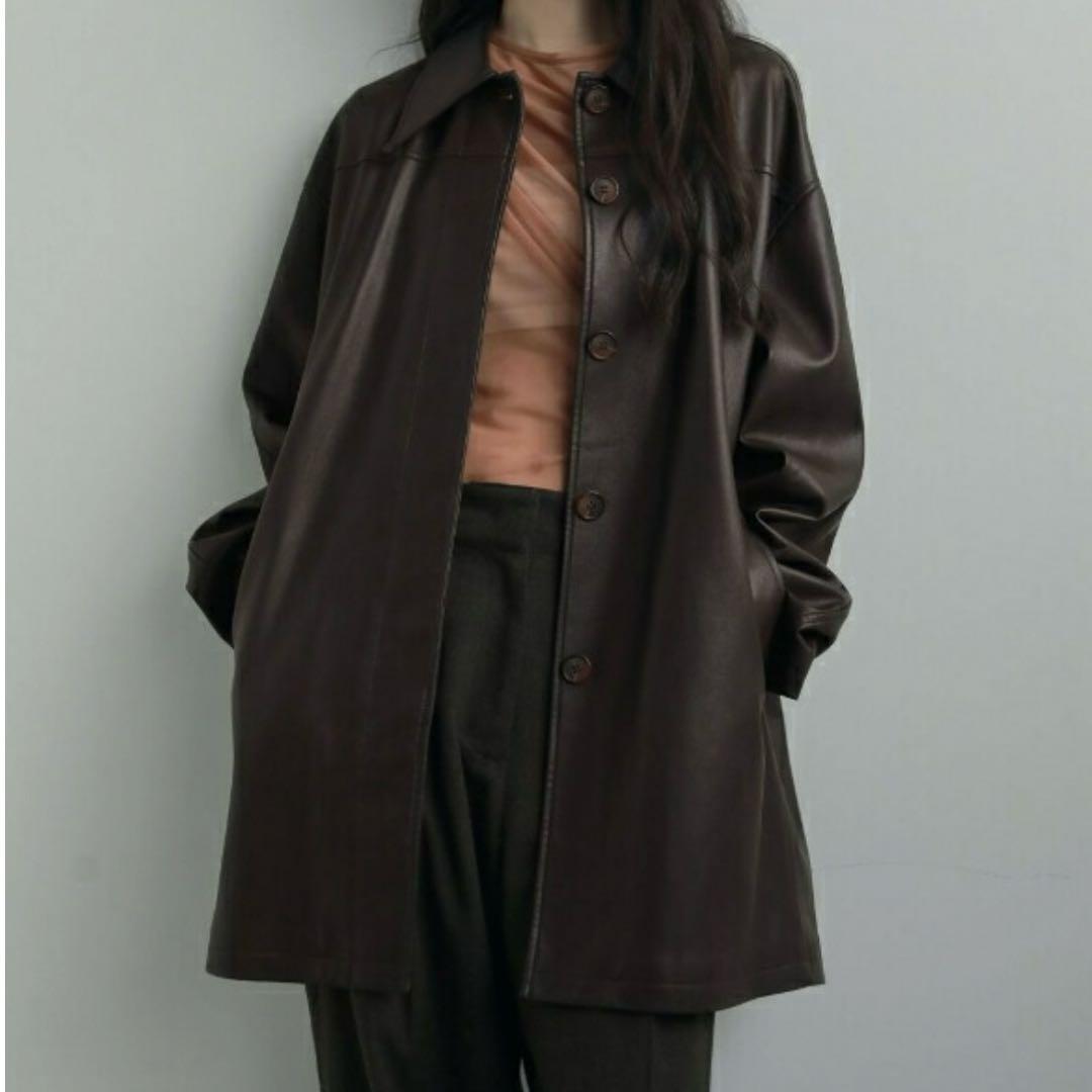 ANUKE アンヌークEcoleather Over Jacket ブラウン