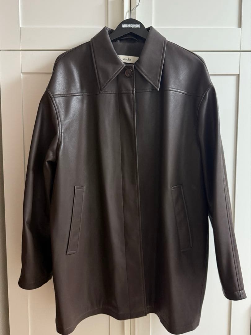 ANUKE アンヌークEcoleather Over Jacket ブラウン