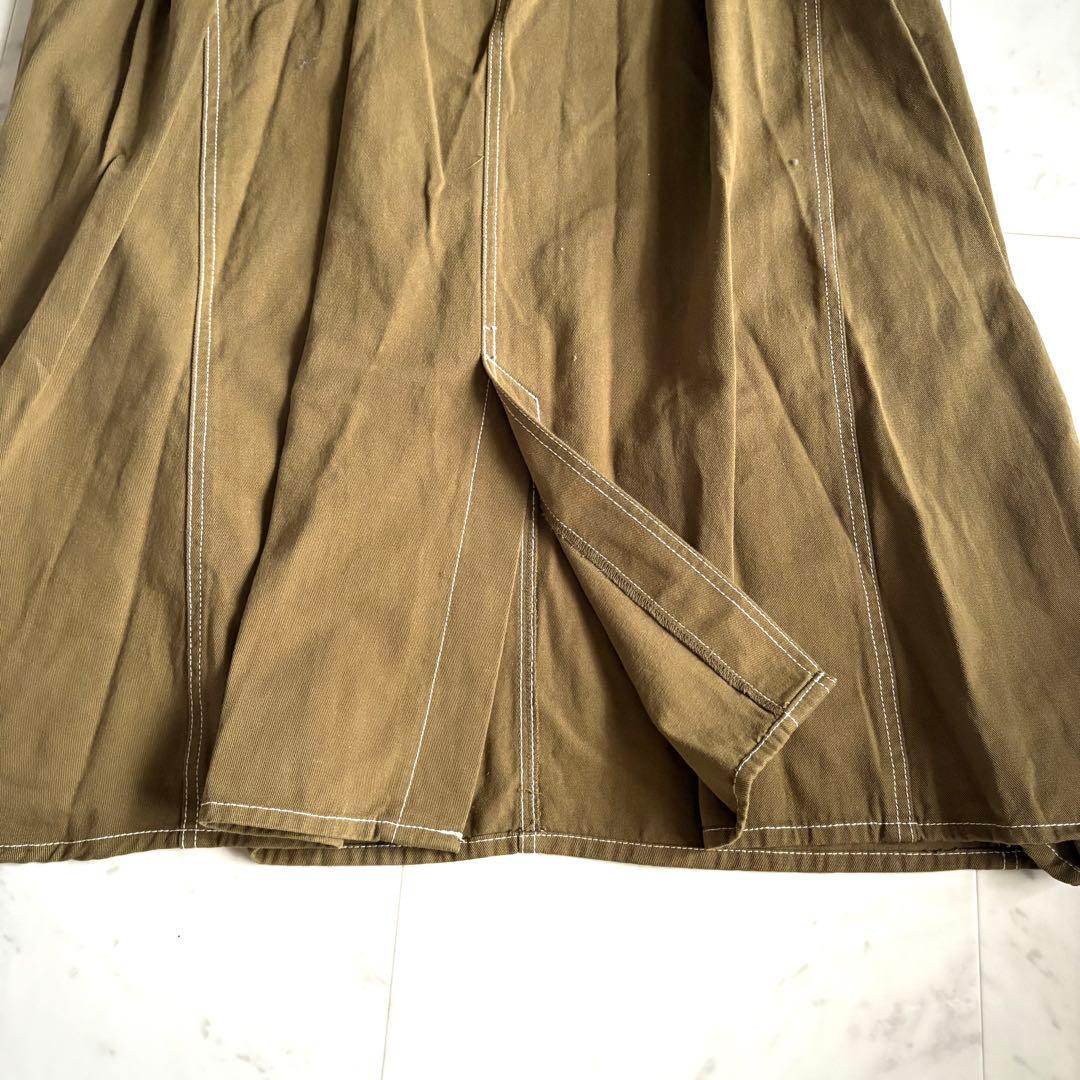 ニコアンド Misayoさんプロデュース ミリコレサスワンピース カーキ M