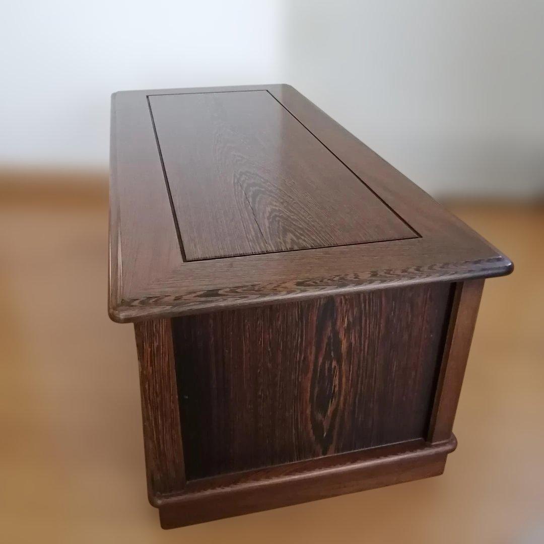 文机 座机 ローデスク 昭和レトロ アンティーク 片軸 古家具 書斎 和家具