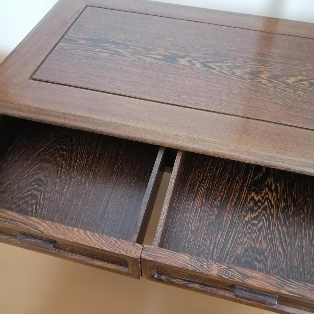 文机 座机 ローデスク 昭和レトロ アンティーク 片軸 古家具 書斎 和家具