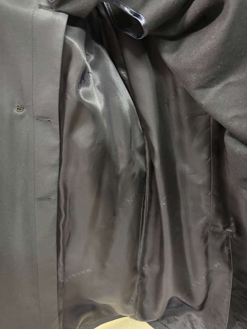 英国製マッキントッシュ　トレンチコート　ネイビー38