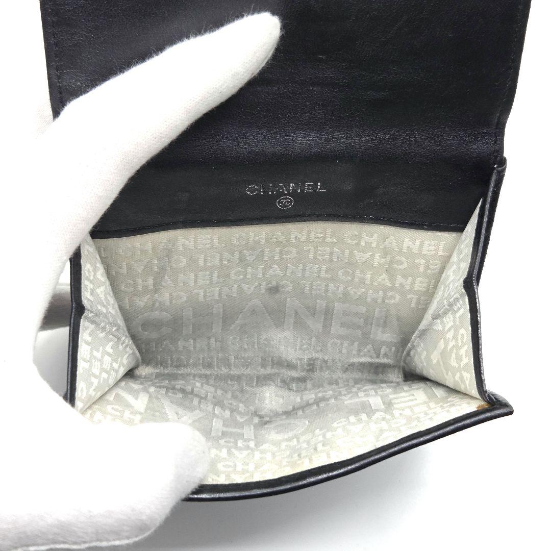 CHANEL アイコンライン 二つ折り財布 ココマーク カメリア バイカラー